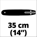 Origineel Einhell zwaard 35 cm (kettingzaagaccessoire, passend voor de Einhell elektrische kettingzaag GC-EC 935, lengte 35 cm, dikte 1,1 mm)