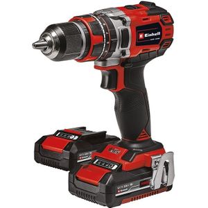 Einhell Professional accu Klopboor-/Schroefmachine TP-CD 18/50 Li-i BL +39 Power X-Change (18 V, 50 Nm, slagfrequentie 28.800 min-1, incl. 2x 2,0 Ah accu's, lader, koffer, 39-dlg. bitset)