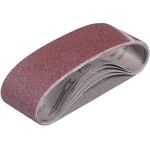 Originele Einhell schuurbandenset 6-delig (bandschuurmachine-accessoires, geschikt voor de accu bandschuurmachine TP-BS 18/457 Li BL, korrelgrootte: 2x K60, 2x K80, 2x K120)