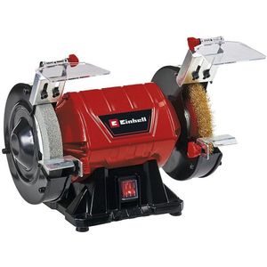 Einhell dubbele slijper TC-BG 150 B (max. 350 W, Ø 150 mm-slijpschijf, vonkbescherming, vormcorrecties en slijphoeken, incl. grove slijpschijf K36, borstelschijf)