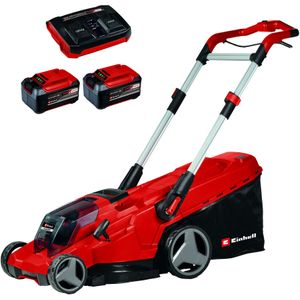 Einhell Accu Grasmaaier RASARRO 36/42 Li Kit - Power X-Change - 36 V/Li-ion - Maaibreedte 42 cm - Aanbevolen gazonoppervlakte: tot 725 m² - 50 L opvangbak - Maaihoogte: 25-75 mm - Mulching functie - incl. 2x 5.2Ah + 1x DUO-lader