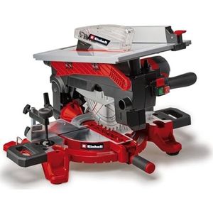 Einhell afkort-verstekzaag met boventafel TE-MS 254 T (2000 W, zaagblad met Ø 254 mm, zaagbreedte 130 mm, zaagdiepte 74 mm, inclusief snijlijnlaser, werking als tafelcirkelzaag)