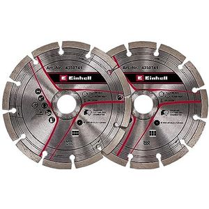 Originele Einhell diamant-doorslijpschijvenset van 150 mm als accessoire voor muurgroeffrezen (Ø 150 mm, 2 stuks, boring van 22,23 mm, voor de Einhell muurgroeffrees TE-MA 1700)