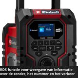 Einhell - Accu Bouwradio TE-CR 18 Li DAB+/FM/BT - DAB+, FM, Bluetooth, TFT-kleurenscherm