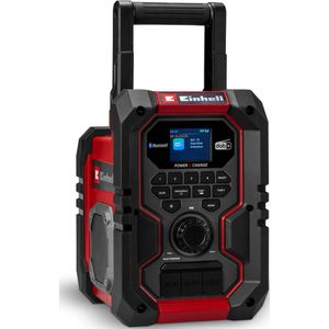 Einhell - Accu Bouwradio TE-CR 18 Li DAB+/FM/BT - DAB+, FM, Bluetooth, TFT-kleurenscherm