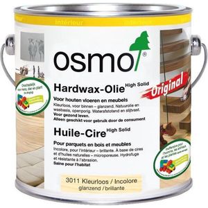 Osmo Hardwax Olie Original 3011 Kleurloos Glanzend 0.75 Liter | Binnenhout | Houtolie | Vloerolie