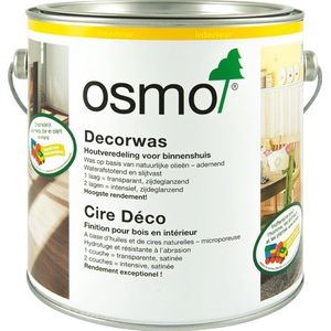 Osmo Decorwas 3188 Sneeuw - 0.75 Liter | Intensief | Olie en Was | slijtvast en vuilafstotend | Transparant | White Wash