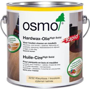 Osmo Hardwax Olie Rapid 3232 Kleurloos Zijde Mat | 2.5 Liter | Vloerolie | Binnenhout | Sneldrogend | Kleurloze bescherming