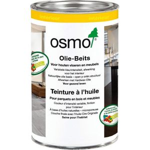 Osmo Olie-Beits 3590 Zwart 2.5 Liter | beits voor binnen | Wash effect | Dekkend effect | Slijtvast | Bestand tegen water en vuil