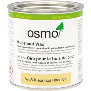 Osmo Kopshout Wax 5735 | 0.375 Liter | Beschermt tegen scheurvorming | Beschermt kopshout van terrasdelen tegen opzwellen | Bescherming