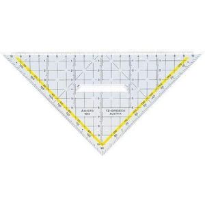 Geodriehoek 220mm Aristo Transparant AR1650/2