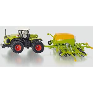 siku 1826, Class Xerion Tractor with Amazone Cayenna 6001 Seeder, 1:87, Metal/Plastic, Green, Opening filling flap on seeder