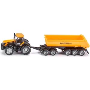 Siku - 1858 - JCB Tractor met Dolly en Kiepwagen - Geel - Metaal/Kunststof