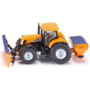 SIKU Tractor with Plough and Salt Spreader 1:50