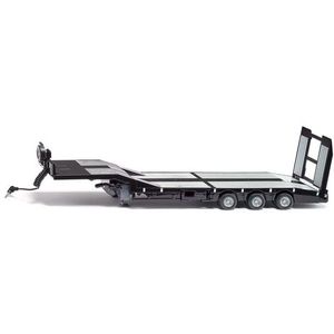 siku 6744, 3-assige dieplader, Nooteboom Eurotrailer, 1:32, zwart/zilver, metaal/kunststof, elektronische laadklep, 4 LED's aan de achterzijde