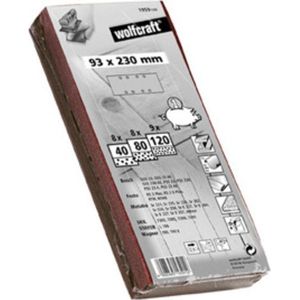 Wolfcraft Schuurstroken-Set | 25-delig | 93 x 230mm | 1 set - 1959100