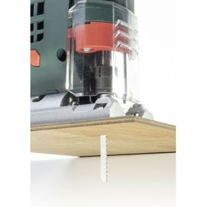 Wolfcraft decoupeerzaagbladen voor Hout - HCS - Zuivere bochten sneden - Snijdiepte 20mm - 75/50mm - T-schacht - 5 stuks
