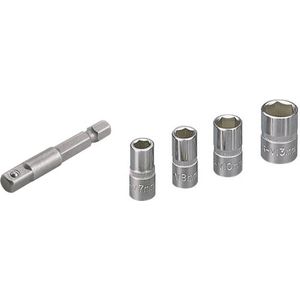 Wolfcraft Dopsleutel-set | Adapter | 50mm | 7/8/10/13mm | 1 set - 2413000