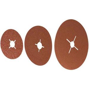 Wolfcraft - Fiberschuurschijven - Ø125mm - 5 Stuks - Gebonden met Kunsthars