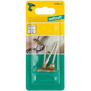 Wolfcraft - Mini Draadborstelset - 3-delig - Geschikt voor Non-Ferrometaal en Hout