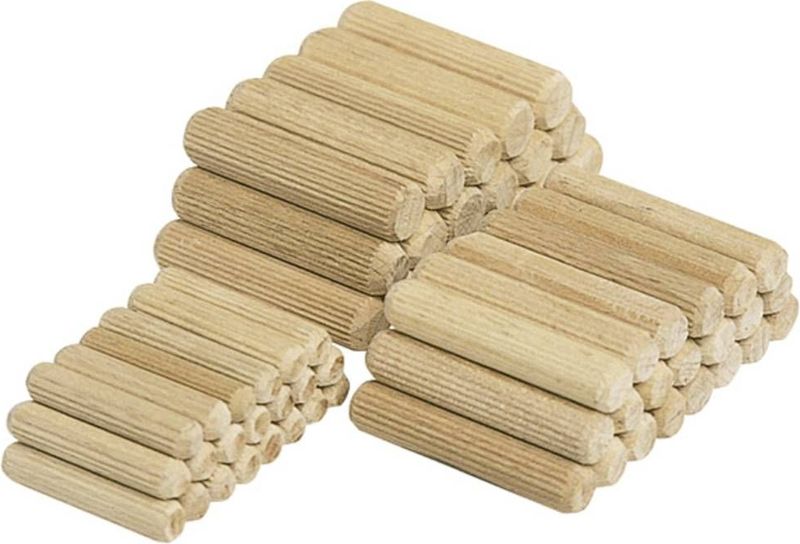 Wolfcraft - Gegroefde Houten Deuvels - Beuken - Ø10 x 40mm - 120 Stuks