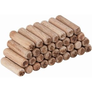 Wolfcraft - Gegroefde Houten Deuvels - Beuken - Ø10 x 40mm - 30 Stuks