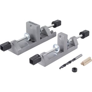 2 stks deuvel Maker Jig Kit, 8 Gat 8-20mm Verstelbare Dowel Maker met Carbide Blade Elektrische Boor Frezen Deuvel Ronde Staaf Extra Tool voor Houtbewerking
