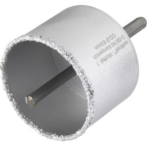 wolfcraft boorkroon, bestrooid met hardmetaal, met opspandoorn I 3898000 I Voor het installeren van sanitair en elektra in metselwerk en steen, snijdiepte 55 mm