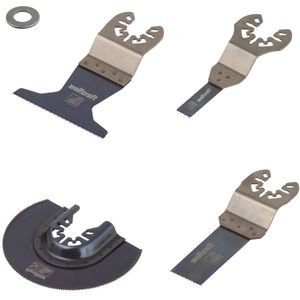 wolfcraft Vibratiezagen-starterset voor laminaat ""PRO"" 4-dlg., universele centreerhals I 3961000