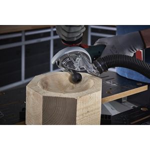 Wolfcraft - Houtbewerking set voor haakse slijpers - 4-delig - 115-125mm - M14 - Vijlenset