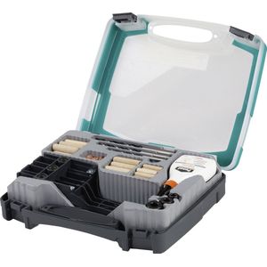 Wolfcraft - Universele Deuvelset - 78-delig - Compleet voor Houtverbindingen - Deuvelmal - Boormal