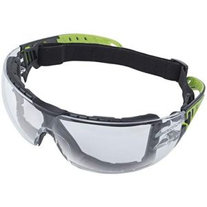 wolfcraft Veiligheidsbril ""Sport"" met beugels en elastiek, kleurloos I 4907000 I Oogbescherming voor bewegingsintensieve werkzaamheden en sport