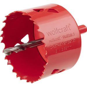 wolfcraft - bi-metalen Gatenzaag 68 mm - Gatenboor - Dozenboor - zaagdiepte 40 mm - Hout - Metaal - Gips - 5474000