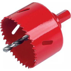 wolfcraft - bi-metalen Gatenzaag 80 mm met zeskant schacht - Gatenboor - Dozenboor - Hout - Metaal - Gips - 5474000