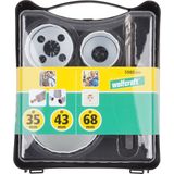 Wolfcraft - BiM-gatzagen Set - Ø35, 43, 68mm - 4-dlg. Gatenzaag-inzetstukken
