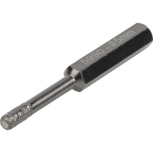 wolfcraft Droogboor, met diamant bestrooid, zeskantschacht, Ø 5 mm I 5990000 I Voor het droogboren in tegels, fijnsteengoed, keramiek