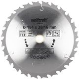 Wolfcraft Cirkelzaagblad voor Hout, Dun metaal en Plastic - Speciaal voor accu machines - 184mm - Asgat 20/16mm - 24 tanden - Zaagdikte 1,8mm