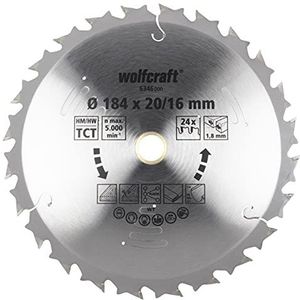 wolfcraft 6346000 Disco Circular HM, 24 diensten, serie lila, Para Sierras circulares de Mano a Batería