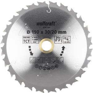 Wolfcraft 6347000 Cirkelzaagblad 190 x 30 x 1.8 mm Aantal tanden: 24 1 stuk(s)