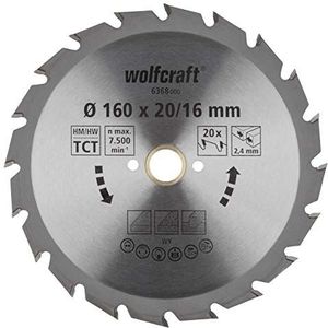 wolfcraft 6368000 cirkelzaagblad CT 20Dts Ø 160 x 20 mm