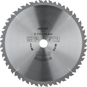 Wolfcraft - HM Cirkelzaagblad - Ø315 x 30 x 3,2mm - 1 stuk - Tafelcirkelzaagbladen