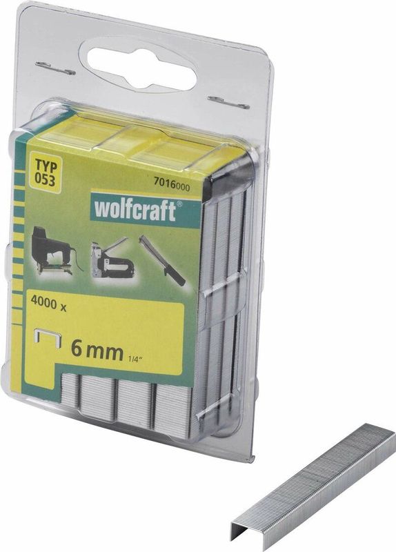 Wolfcraft - 7016000 - Nietjes - Zilverkleurig - Staal - 4000 Stuks