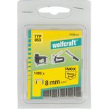 Wolfcraft - Type 053 - Tacker Nieten - INOX - 8mm - 1400 Stuks