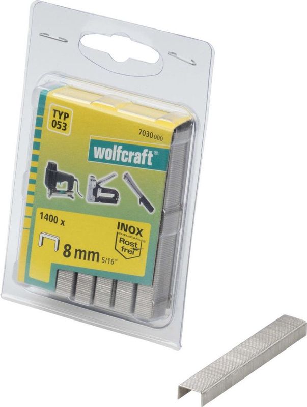 Wolfcraft - Type 053 - Tacker Nieten - INOX - 8mm - 1400 Stuks