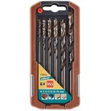 wolfcraft - Houtboorbitset - 6-delig - Grijs - Sneldraaistaal