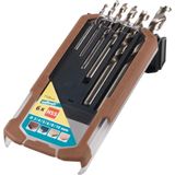 wolfcraft - Houtboorbitset - 6-delig - Grijs - Sneldraaistaal