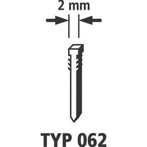wolfcraft Spijker, type 062 I 7234000 I Ideaal voor het bevestigen van stoffen, textiel en dunne houten latjes