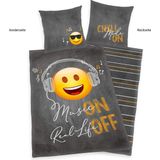 Herding - Emot!x - Beddengoedset - Wit/Meerkleurig - 2-delig - 100% Katoen