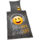 Herding - Emot!x - Beddengoedset - Wit/Meerkleurig - 2-delig - 100% Katoen