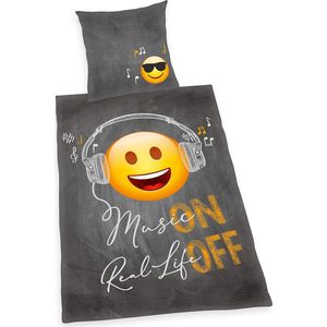 Herding - Emot!x - Beddengoedset - Wit/Meerkleurig - 2-delig - 100% Katoen